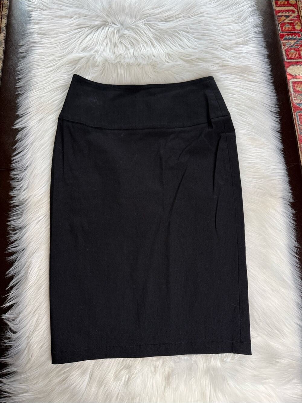 Meg Black Pencil Midi Skirt